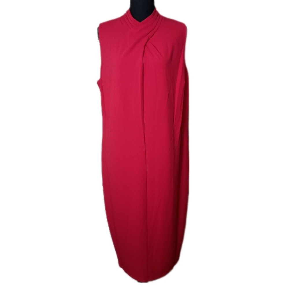 RACHEL Rachel Roy Red Midi Sheath Dress 16W Plus NWT - Picture 2 of 14
